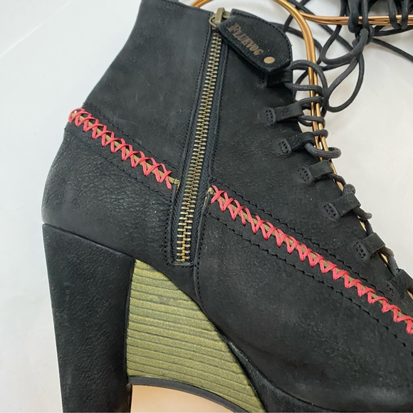 John Fluevog Angelou Open Toe Platform Bootie 7 | Avant-Garde Designer Shoe - Picture 10 of 17